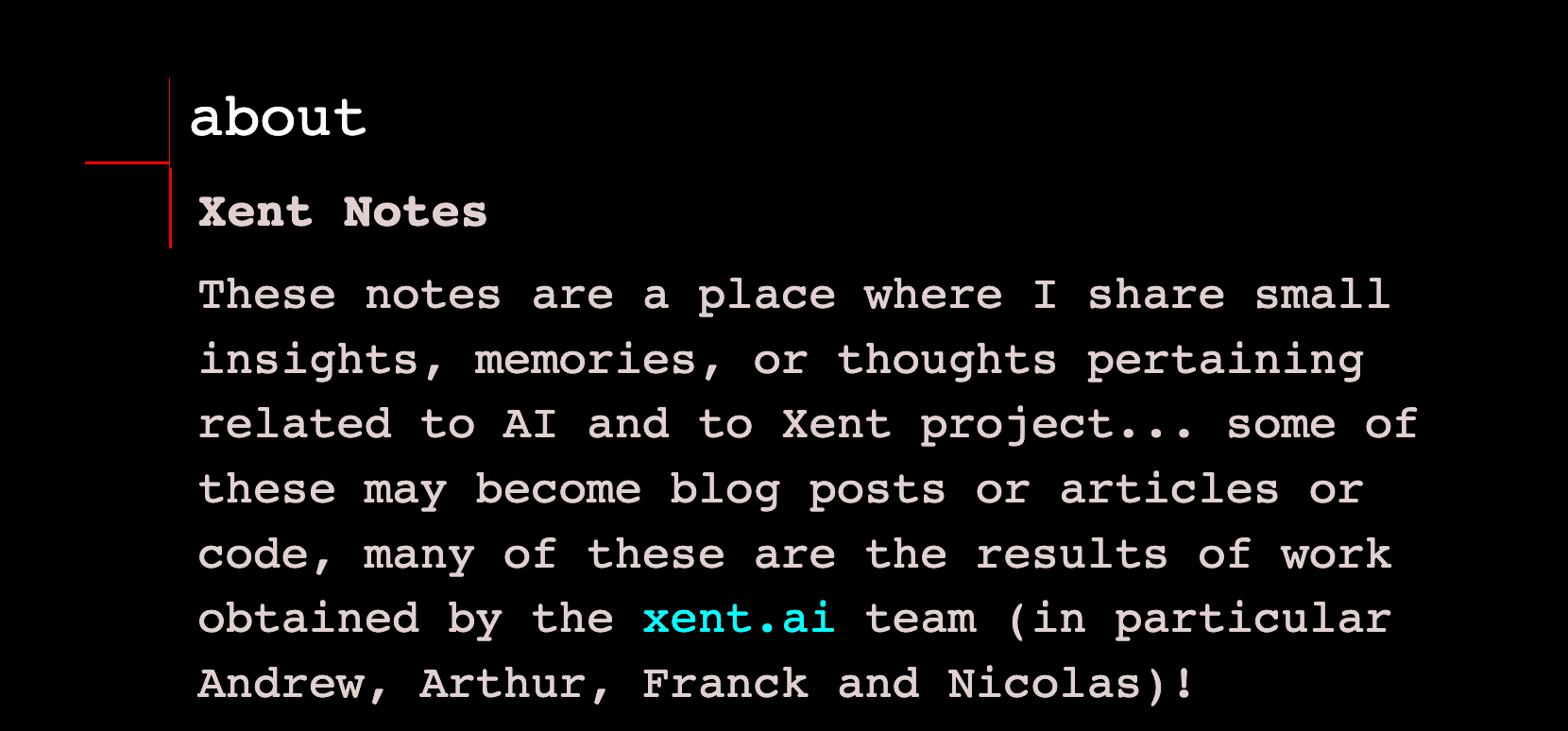 Xent-Notes: an experimental blog about xent games